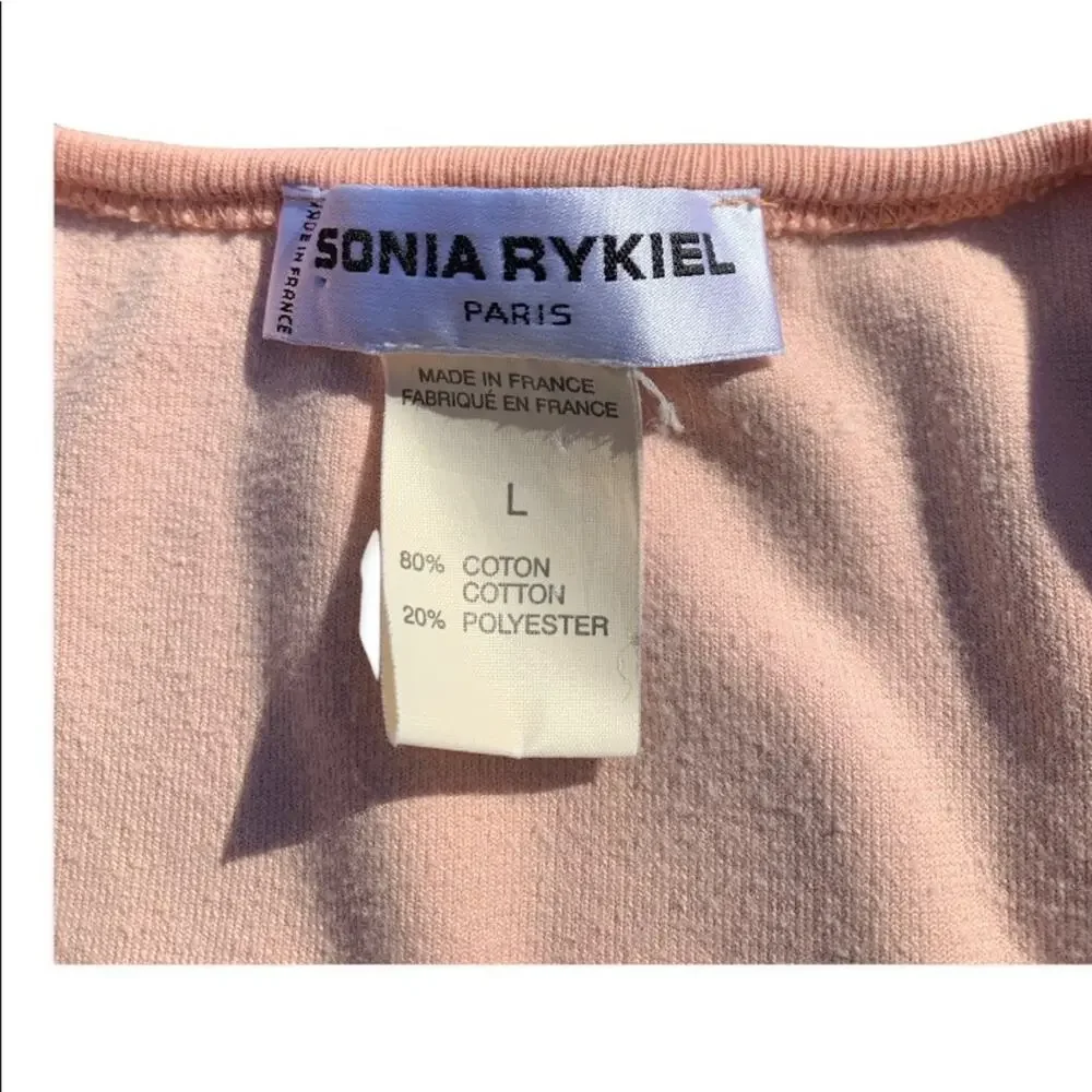 Sonia Rykiel Blush Velvet Top Size Large